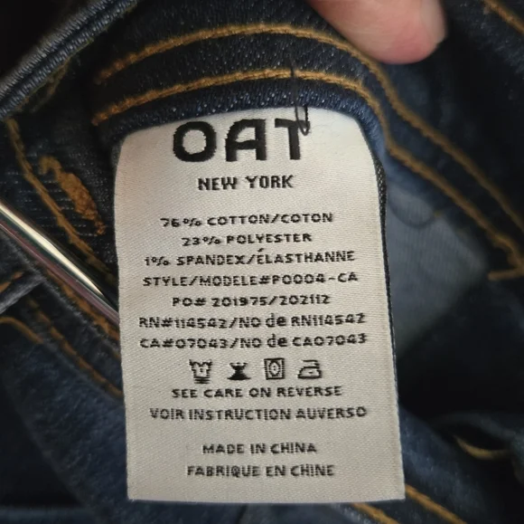 Oat | High Rise Wide Leg Raw Hem Jeans Size 6/28 - Picture 8 of 9